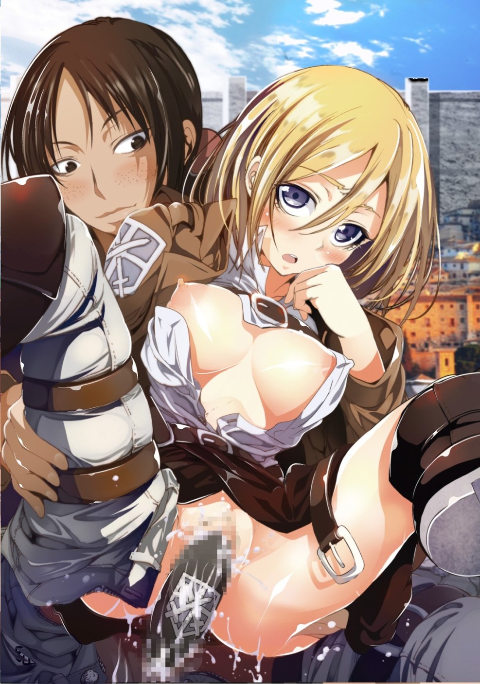 Mikasa Ackerman and Annie Sex