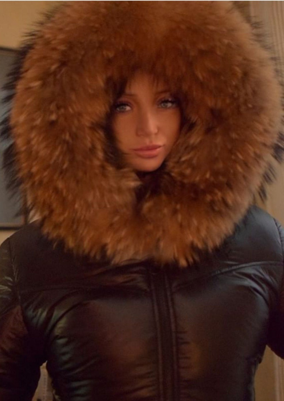 Girls in a jacket are lying