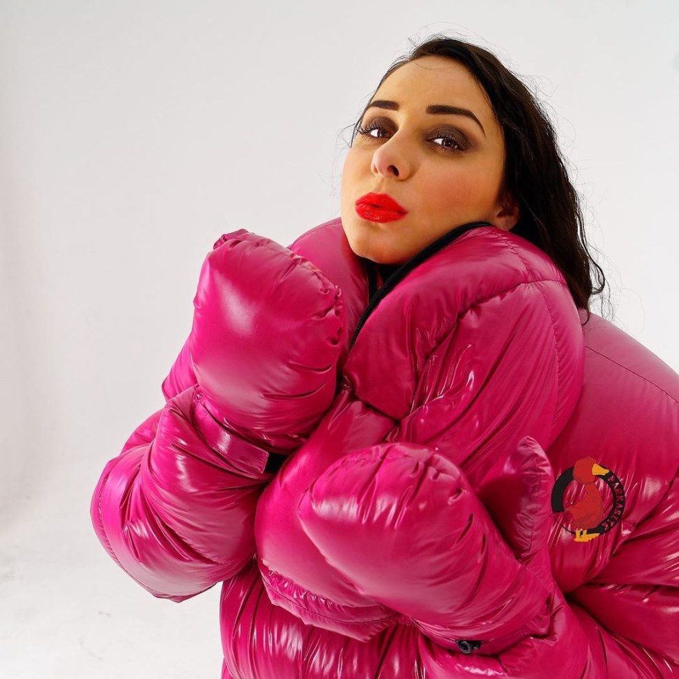 Supreme Checkerboard Puffy Jacket Tan