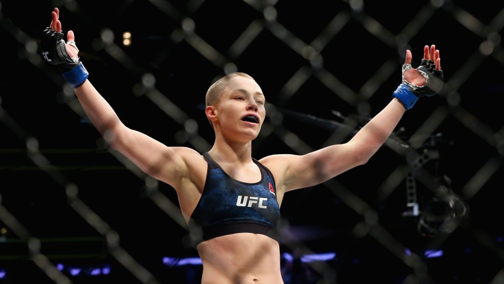 Rose Namayunas after a fight with Andrad