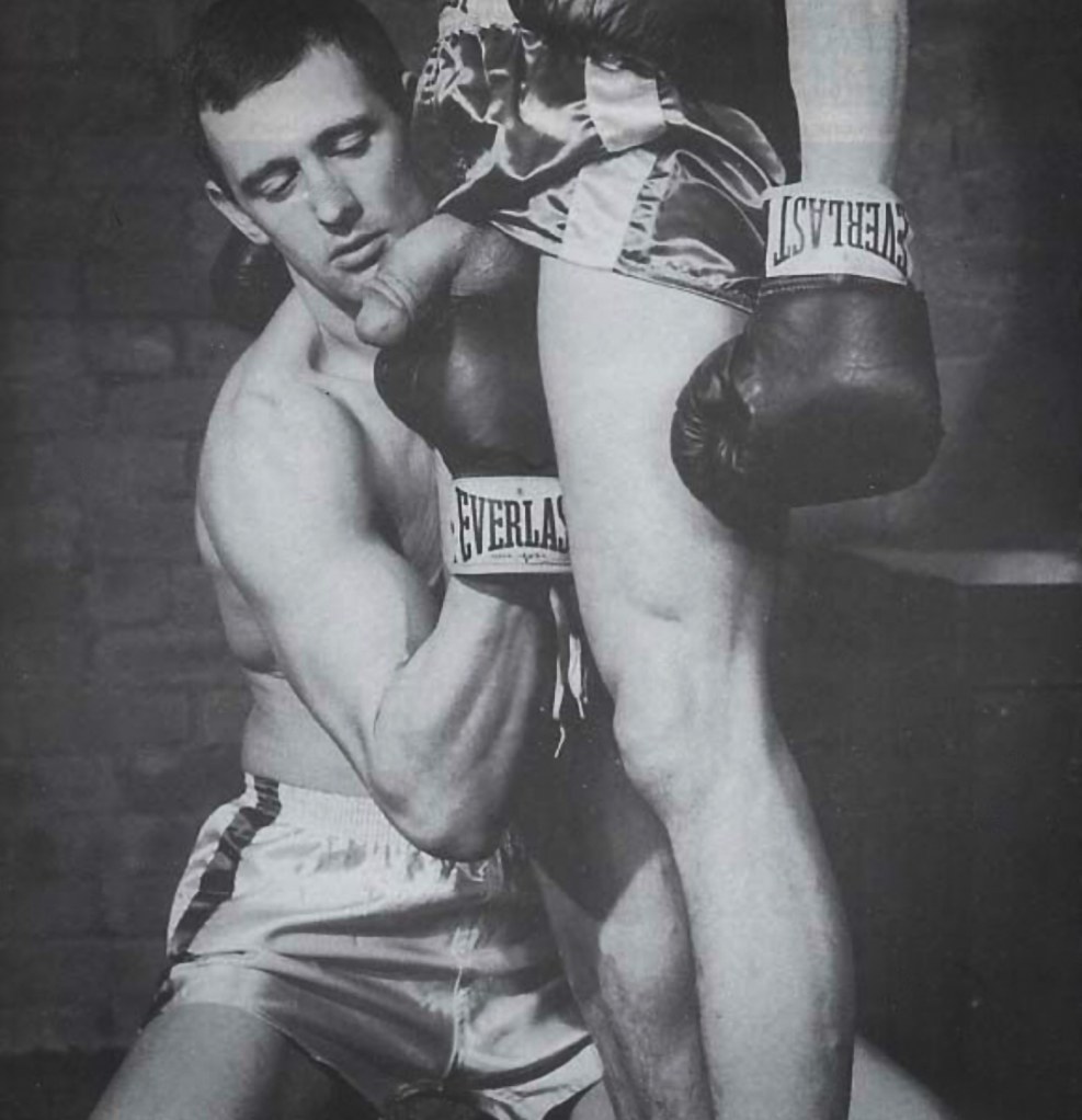 Naked guys in boxing ring