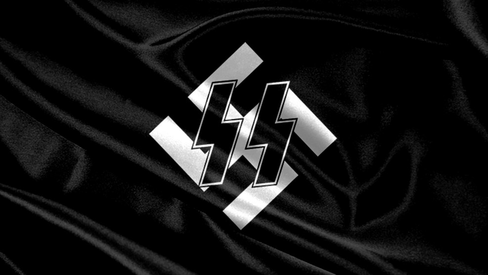 The flag of the Third Reich SS