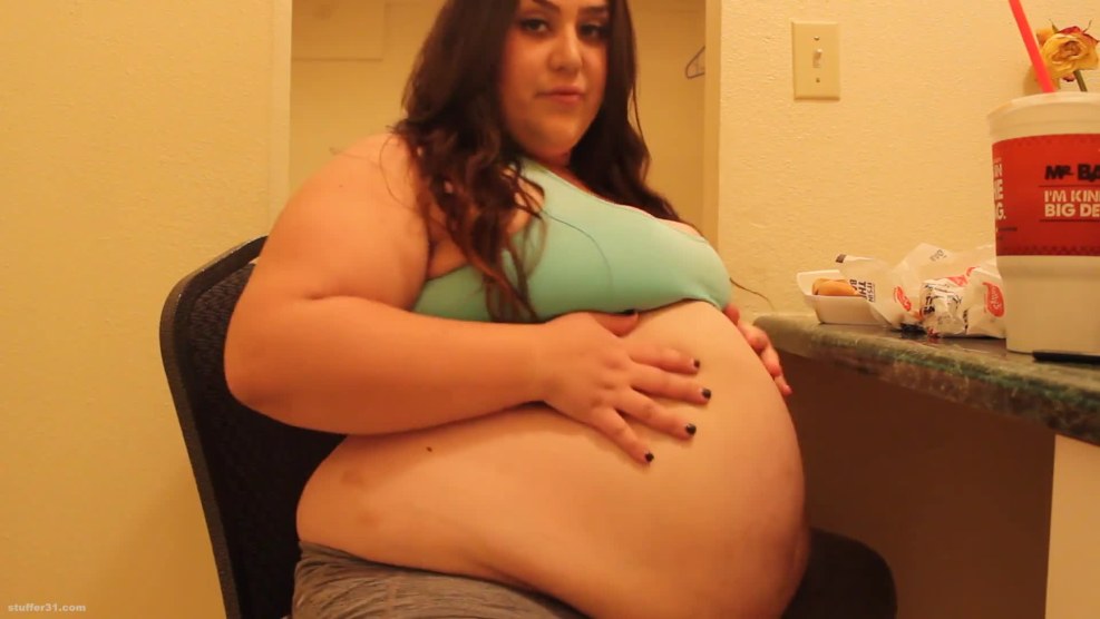 Stuffing Belly Girl Full