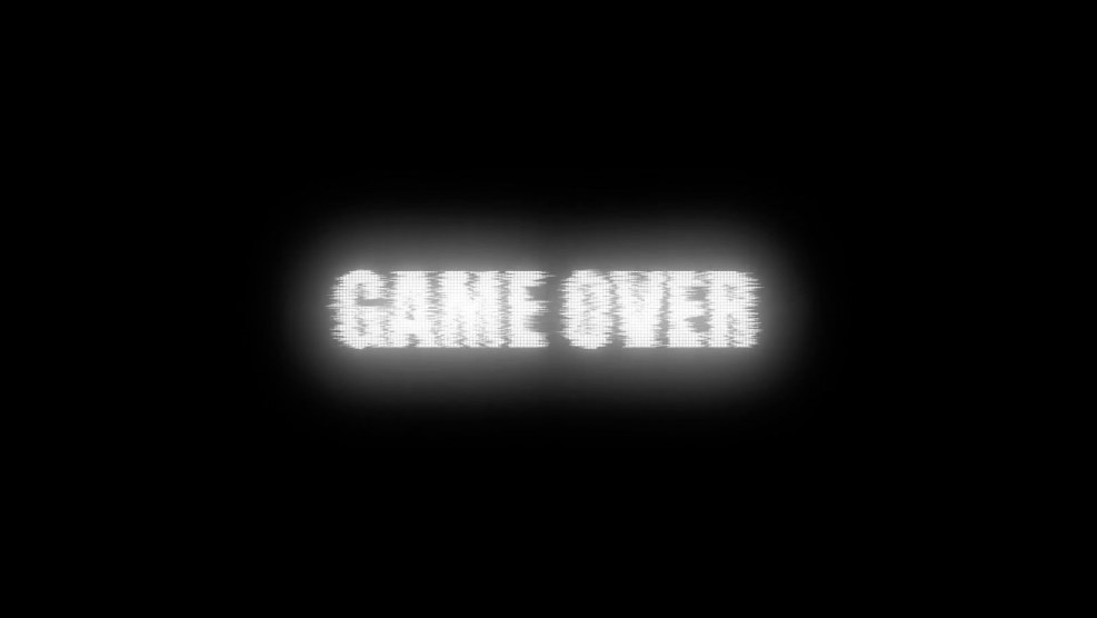 Game Over inscription on a black background