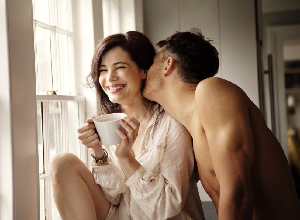 Kiss in the shoulder