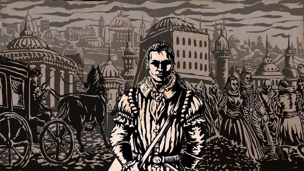 The Life and Suffering of Sir Brante: Flame Background Illustration