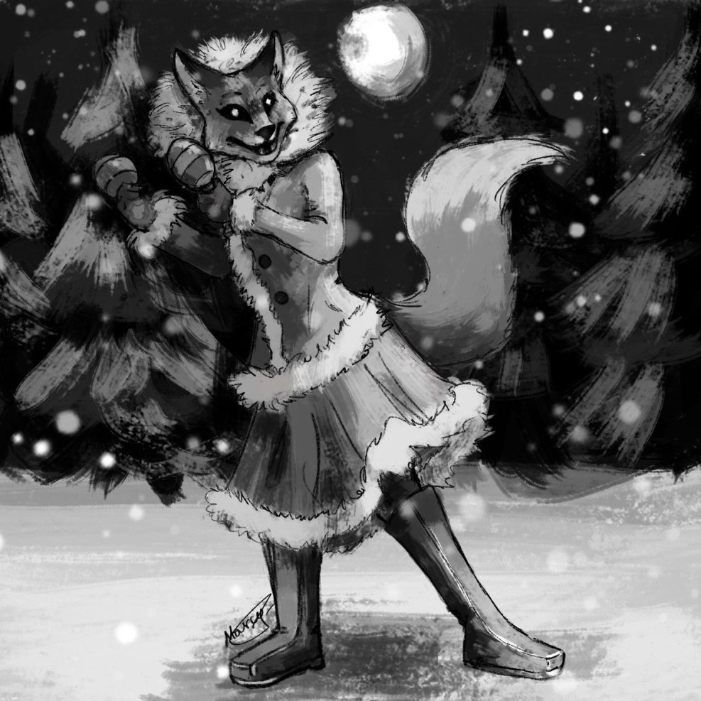 Tiny Bunny Fox Alice Art