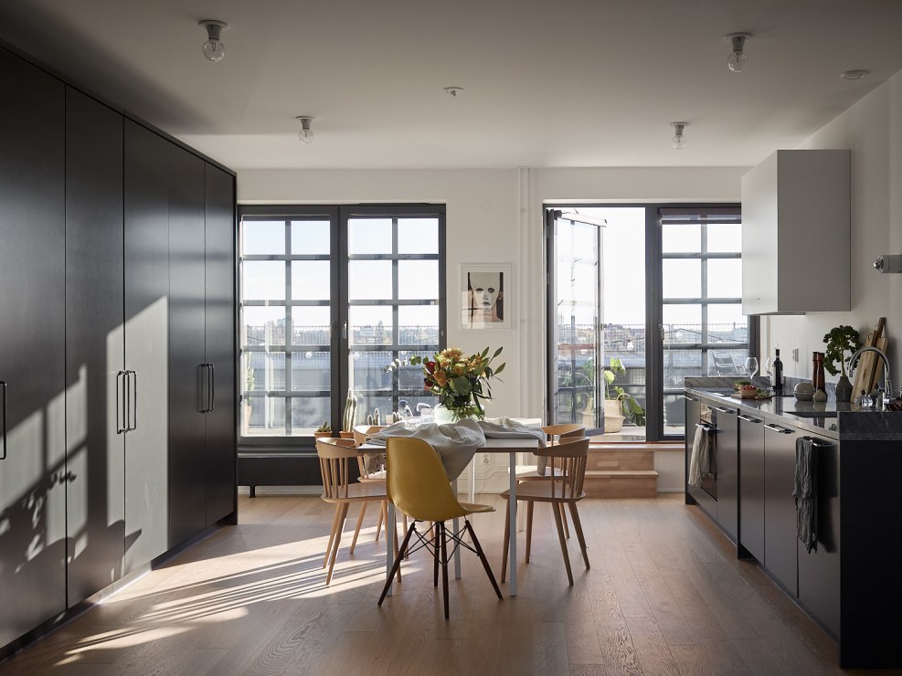 Polumansard in the style of loft