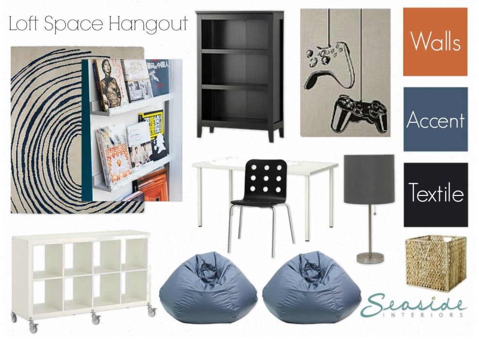 Steel beams in the office of the office