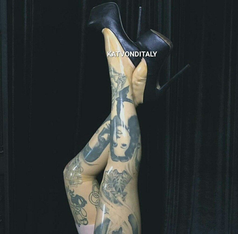 Kat von D on a chair