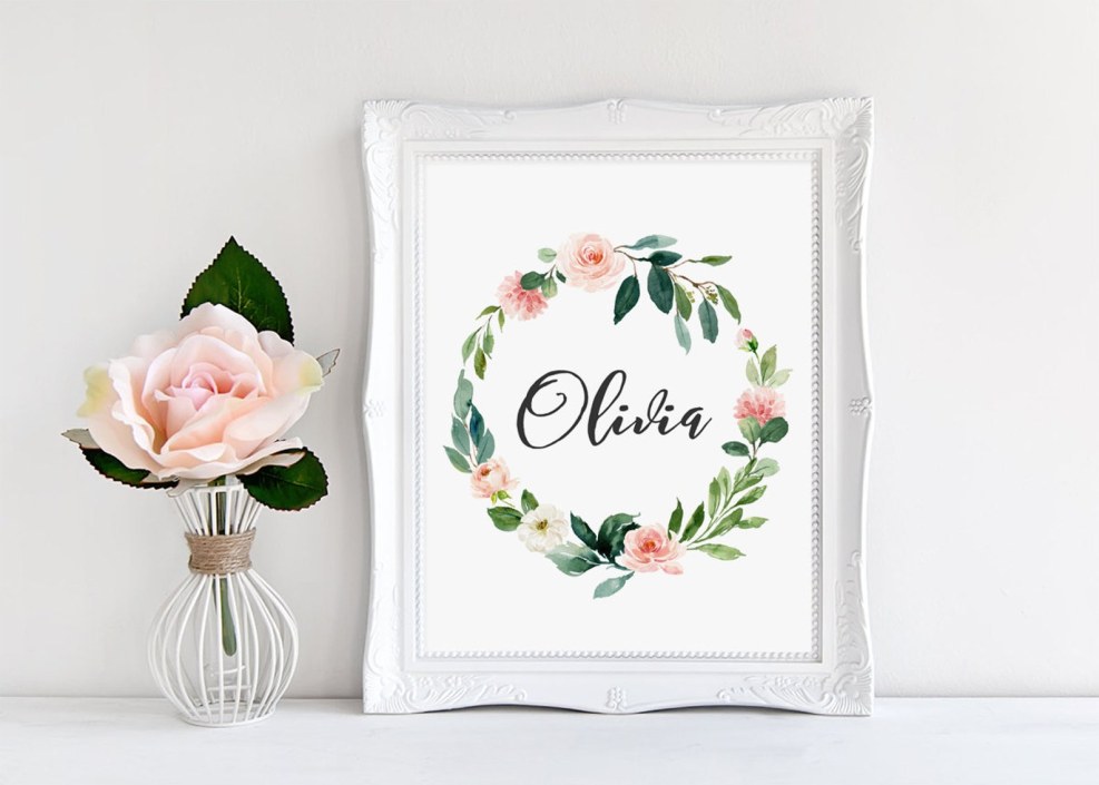 Olivia is the inscription