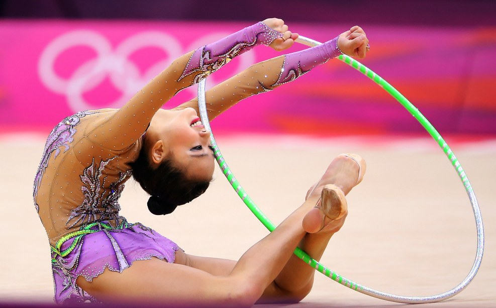 Gymnasts rhythmic gymnastics