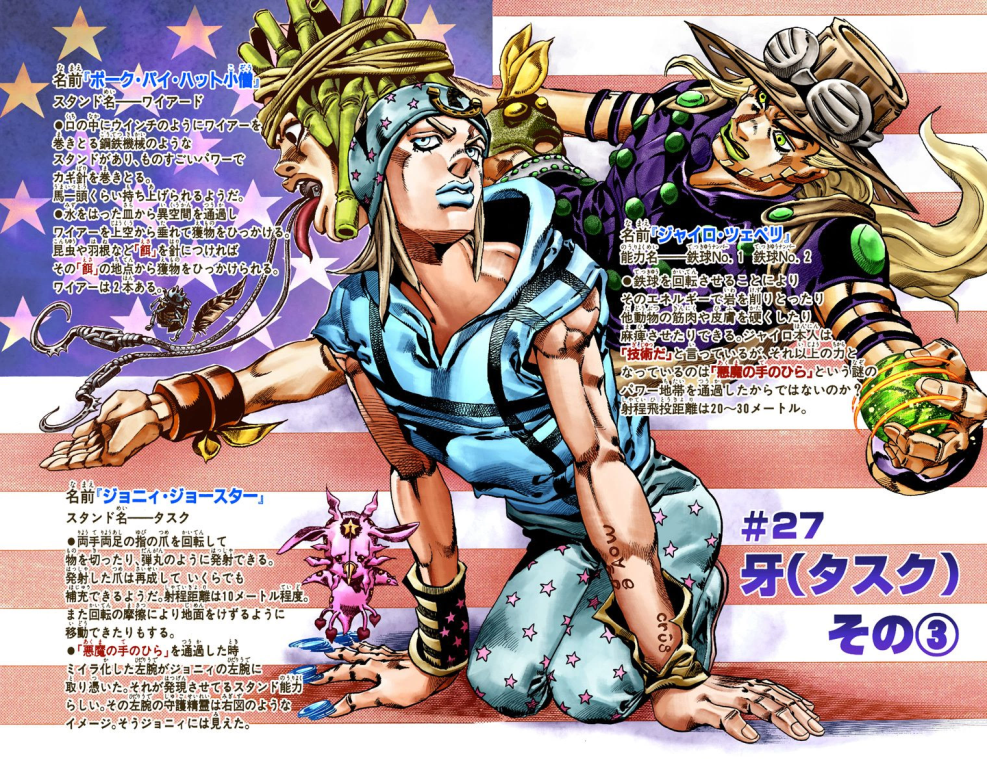 Jojo manga color Steel Ball Run Johnny