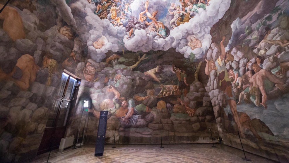 White silhouette on a black background