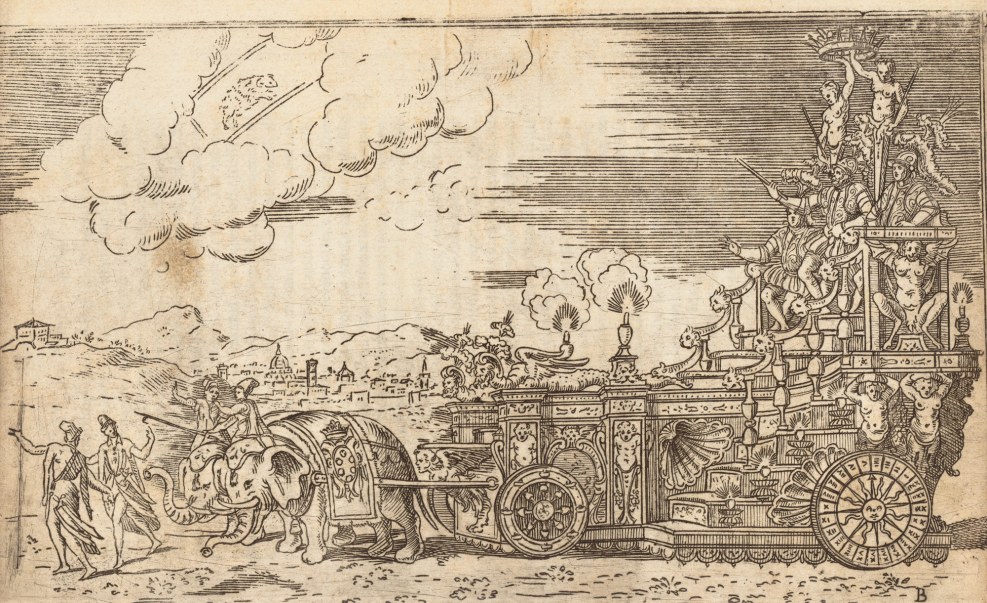 The wagon of engraving