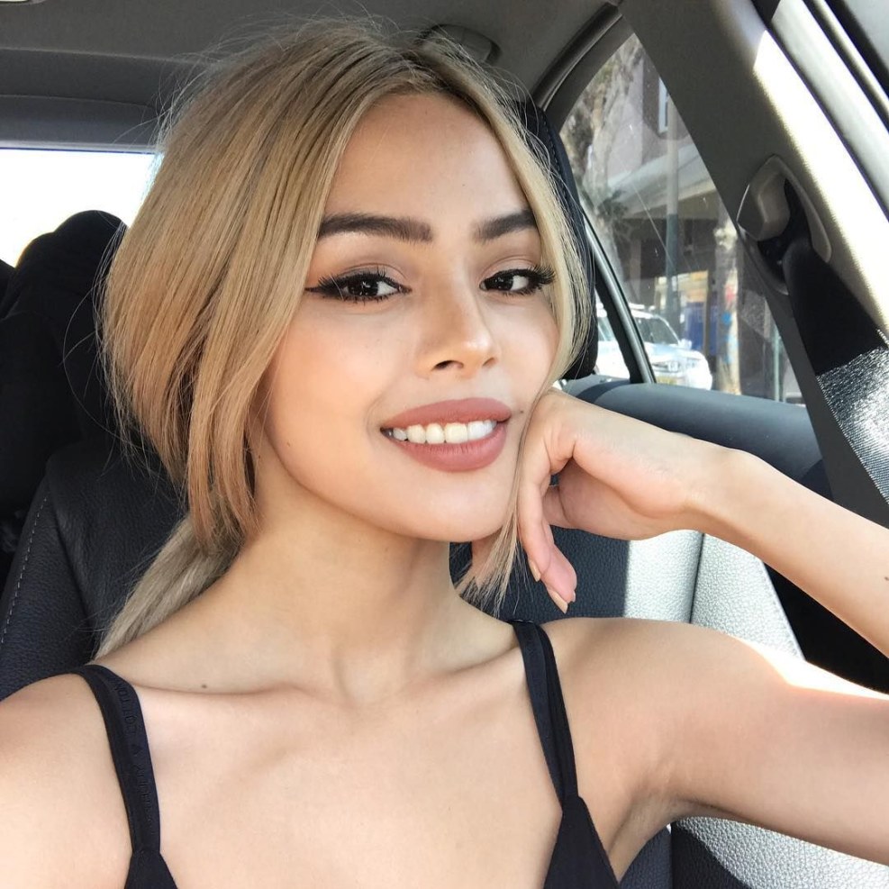 Instagram Lily Maymac in a dress