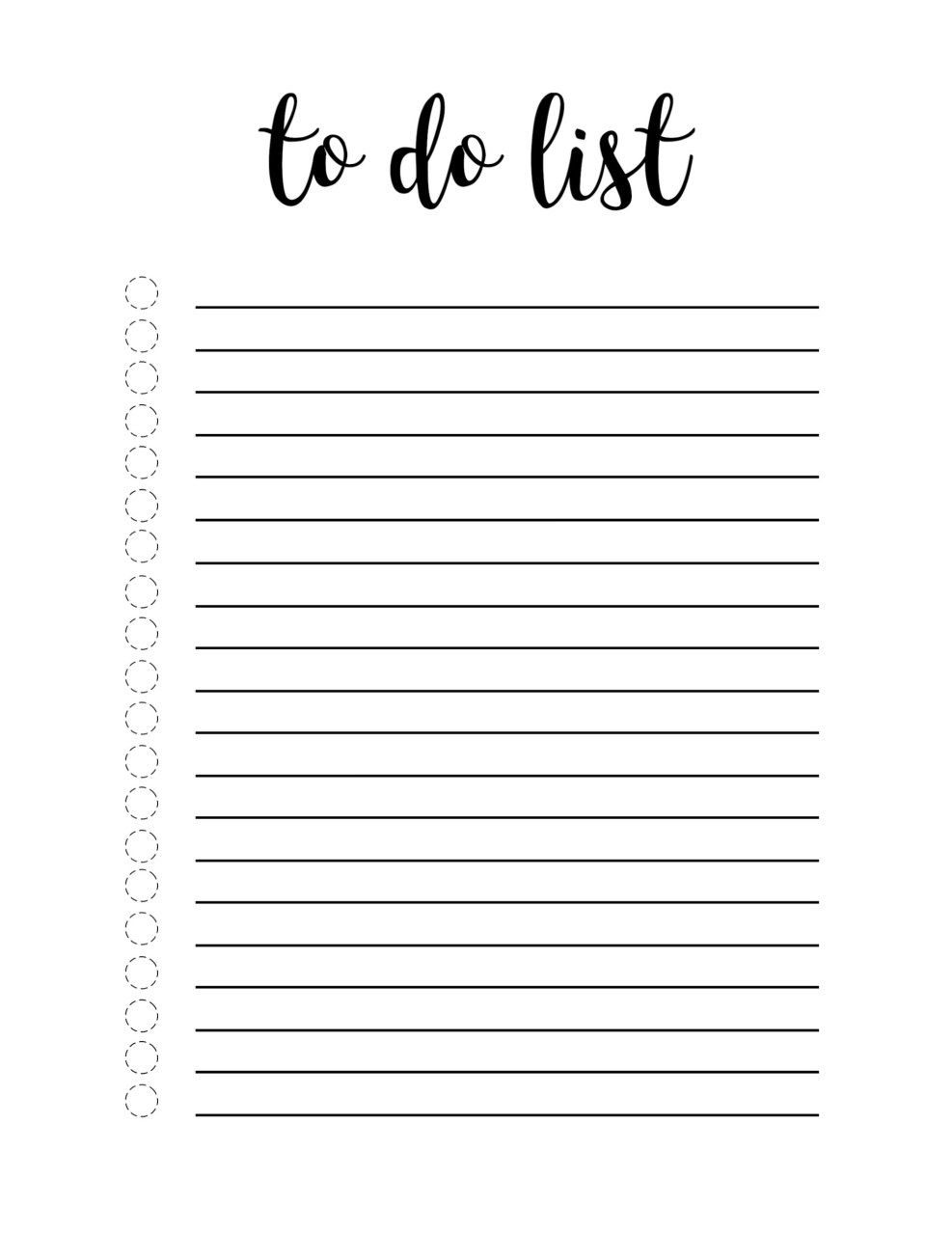To do list template