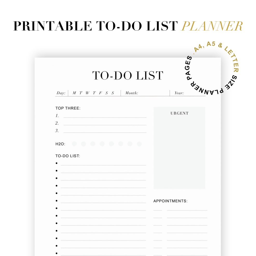Check sheet to do list