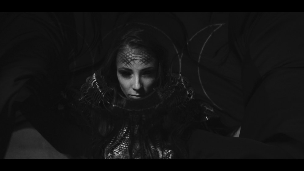 Girl in a car with a red salon