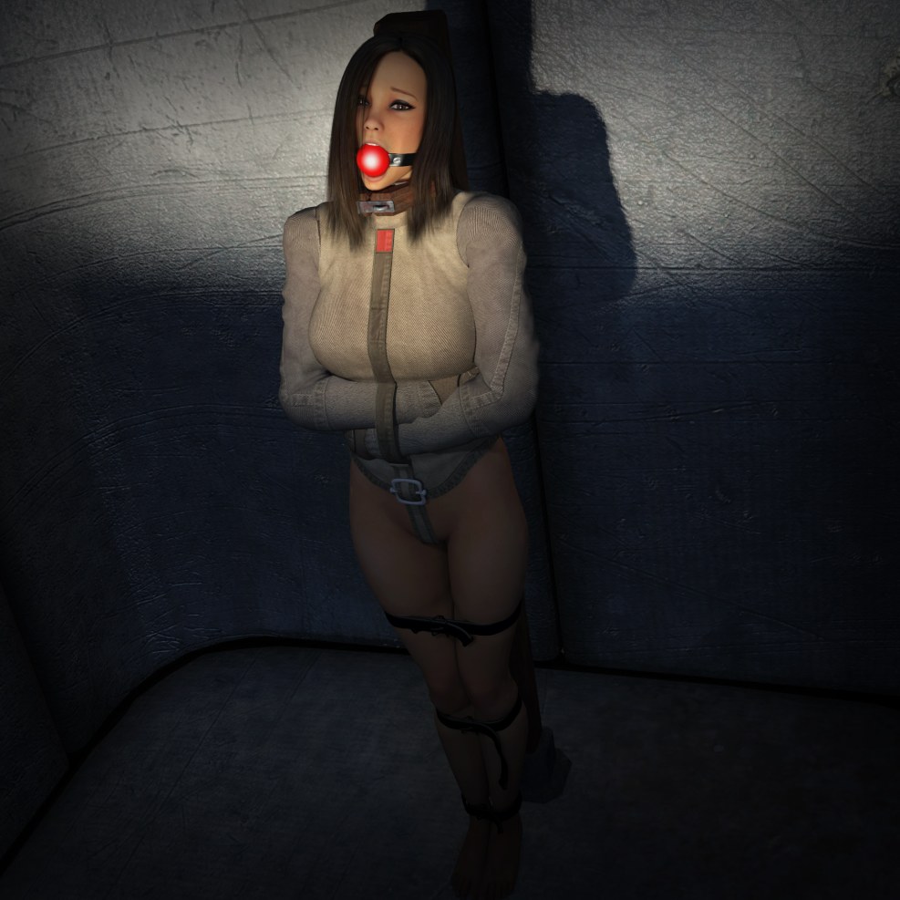 Leather bondage bdsm girl