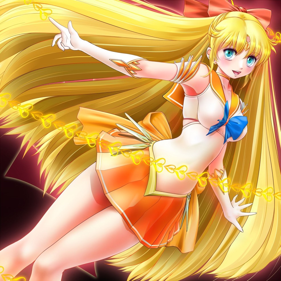 Sailor Moon labia through panties