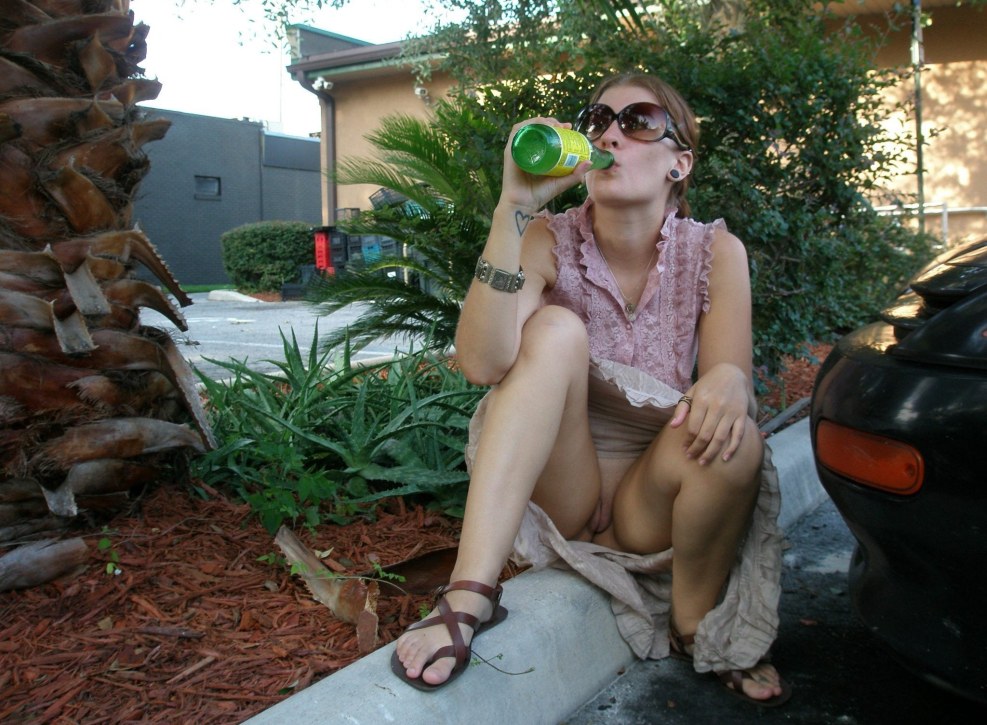 Ganvest's drain peeps out of panties