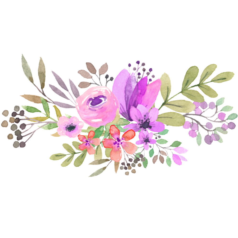 Flower ornament Watercolor