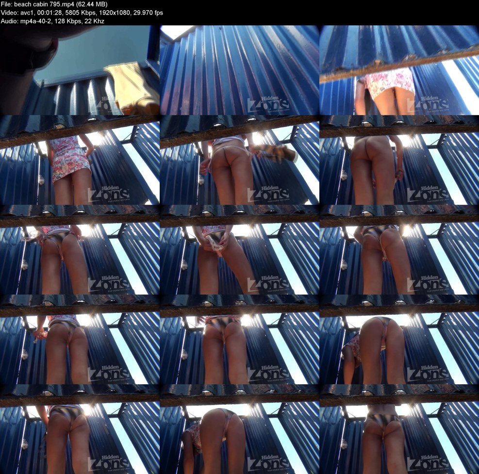 Girls in beach booths