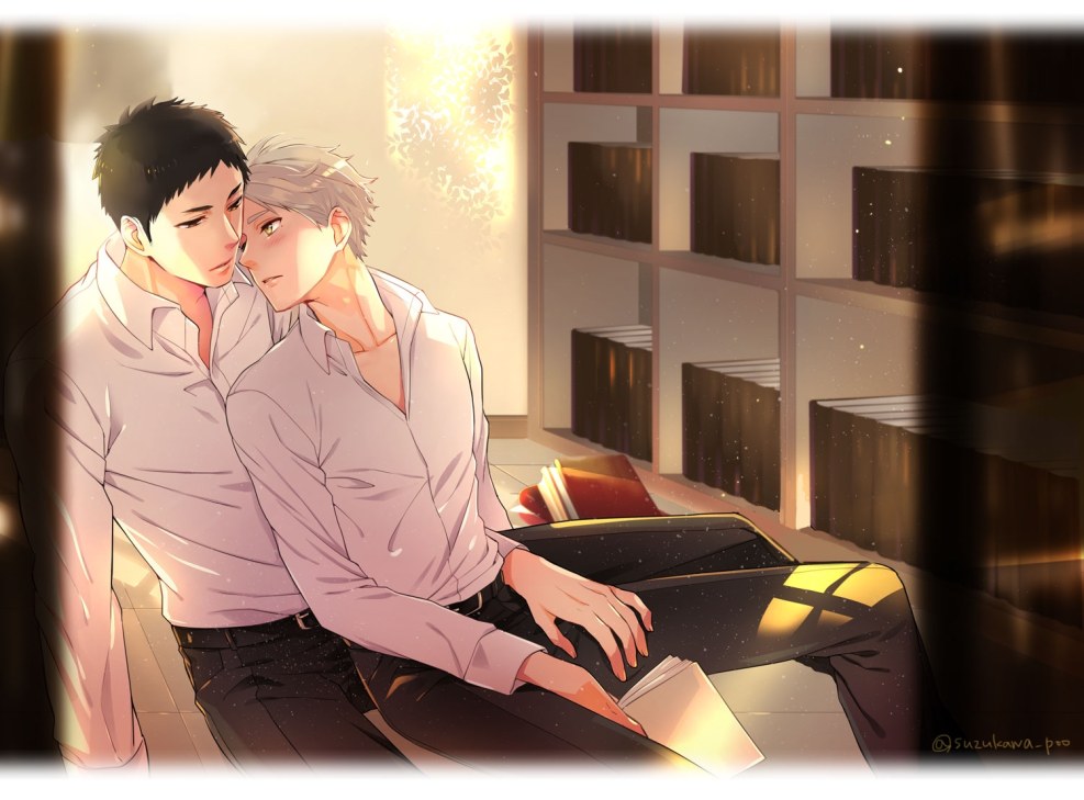 Volleyball anime Sugavara and Kageyama Yaoi