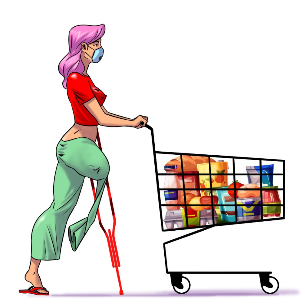 Amputi in a stroller