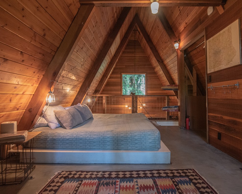 Cozy wooden house inside