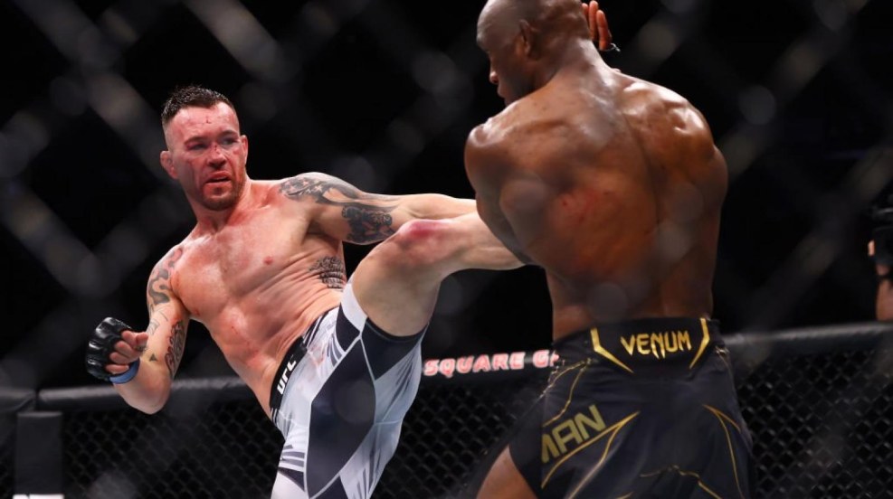 Kamaru Usman with his wife