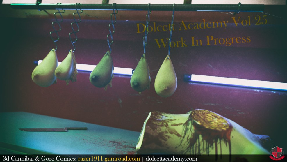 Laid out the boobs on the Guro table