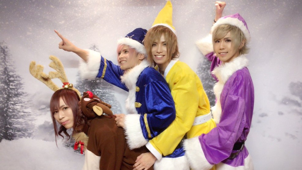 Red devil on a black background