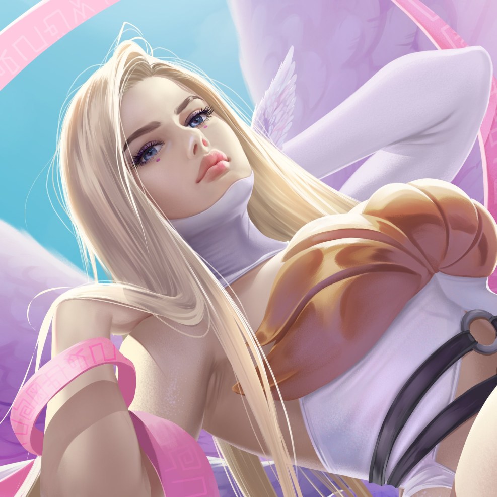 The kiss is black white