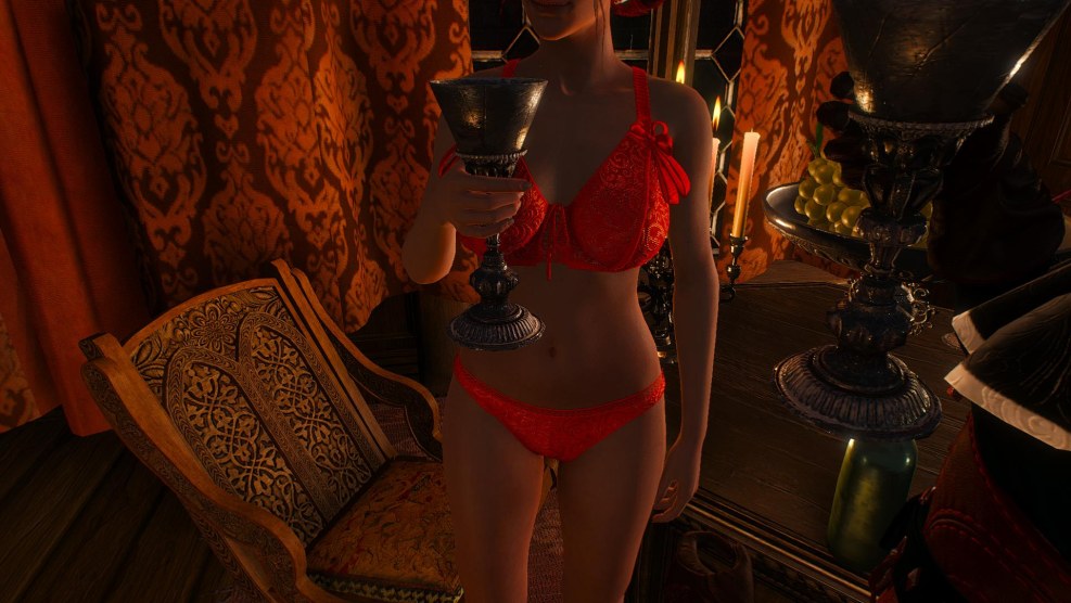 Geralt and Yennifer on a unicorn