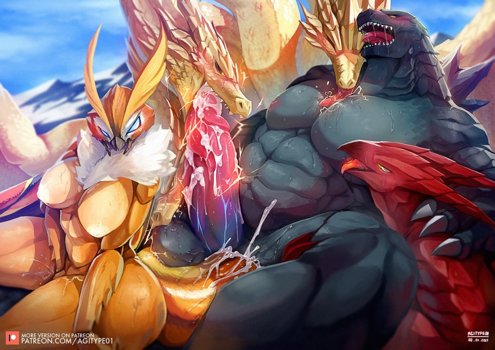 Hard fucking Godzillas with muto