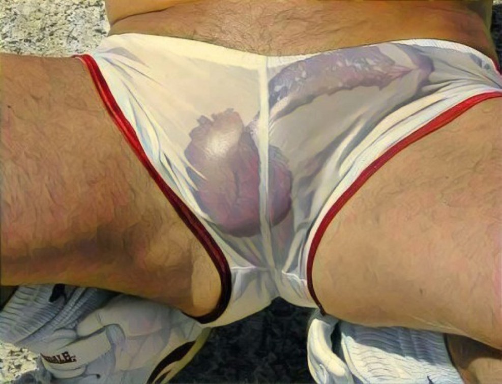 Bulge guys in women's panties