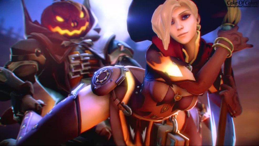 Mercy 3D Hentai Overwotch Halloween