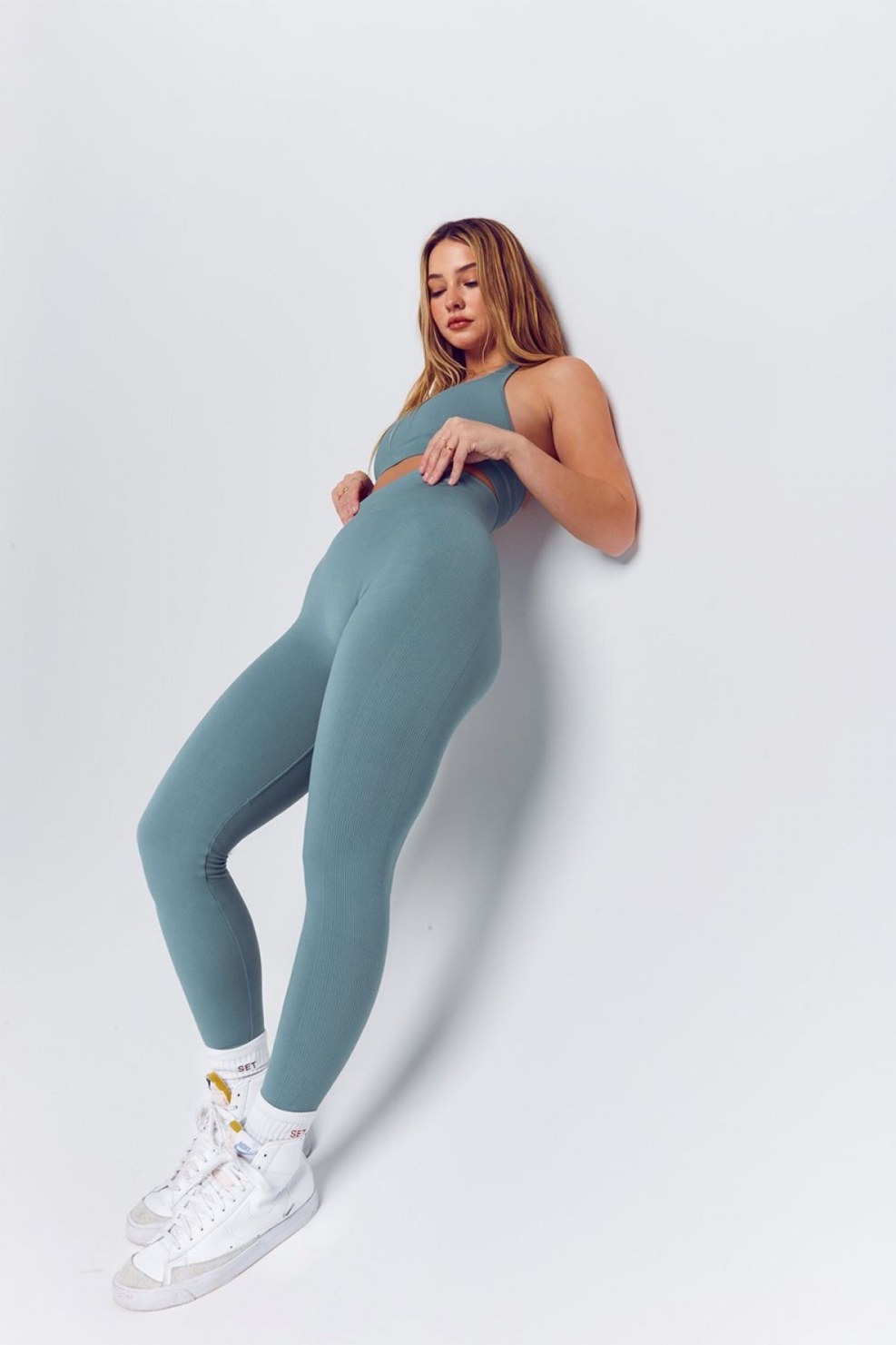 Madeln Cline in the swimsuit external shallows