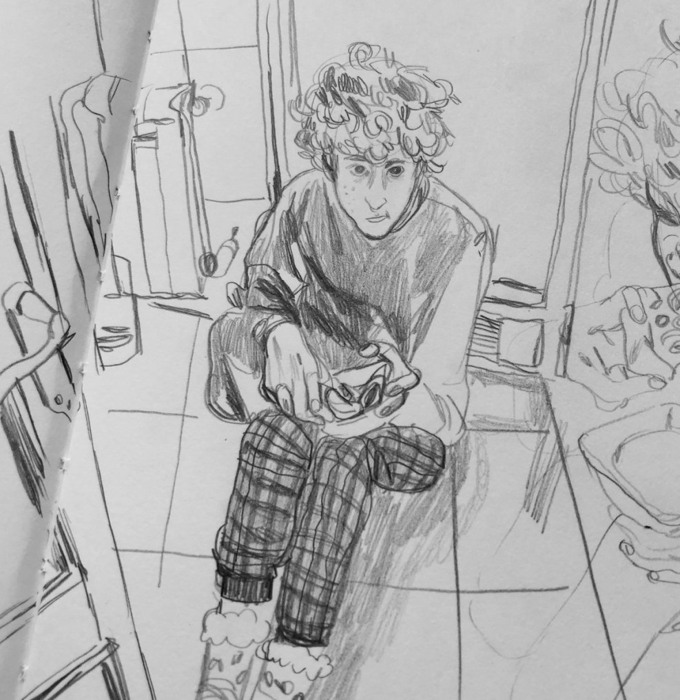 Drawings of very beautiful girls with chupachups colored pencils