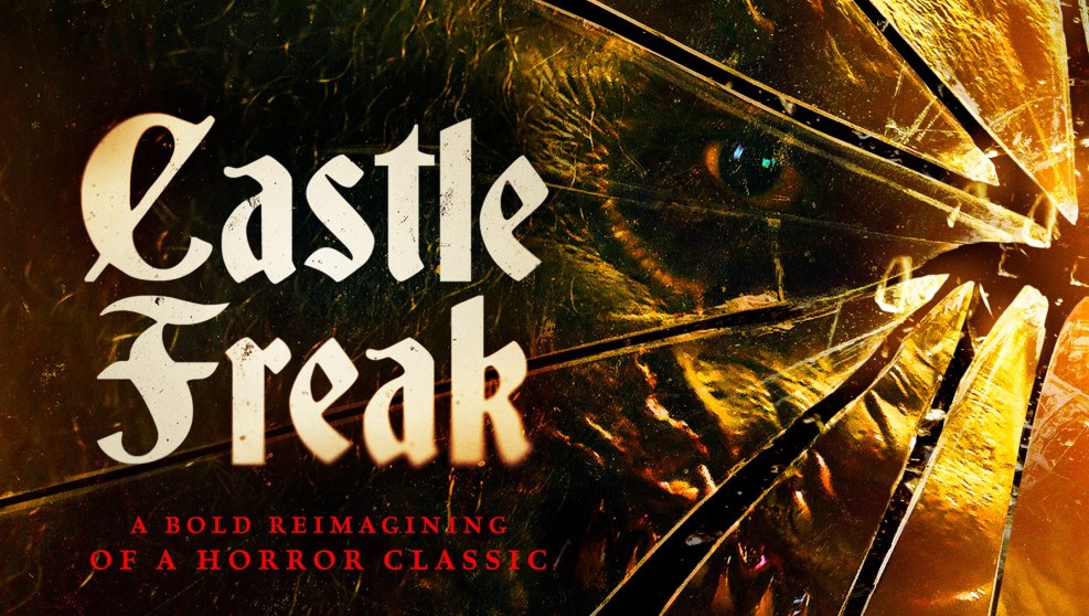 Freak in the castle of a horror movie