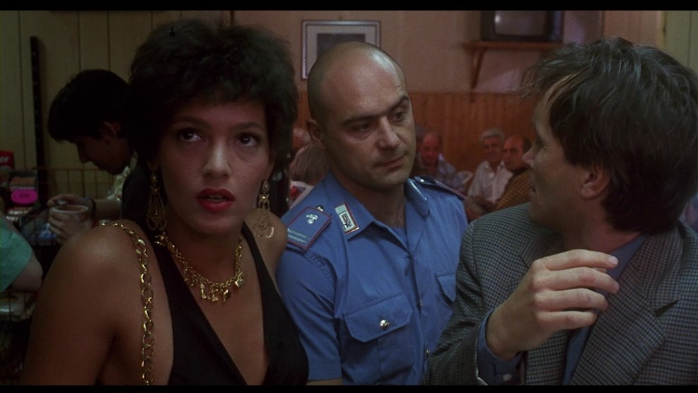 Freak in the castle of a horror movie