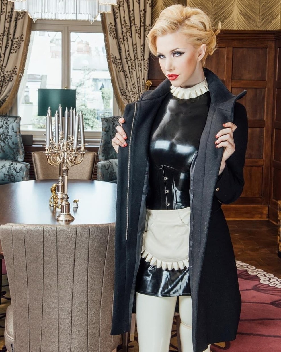 Girls in white latex