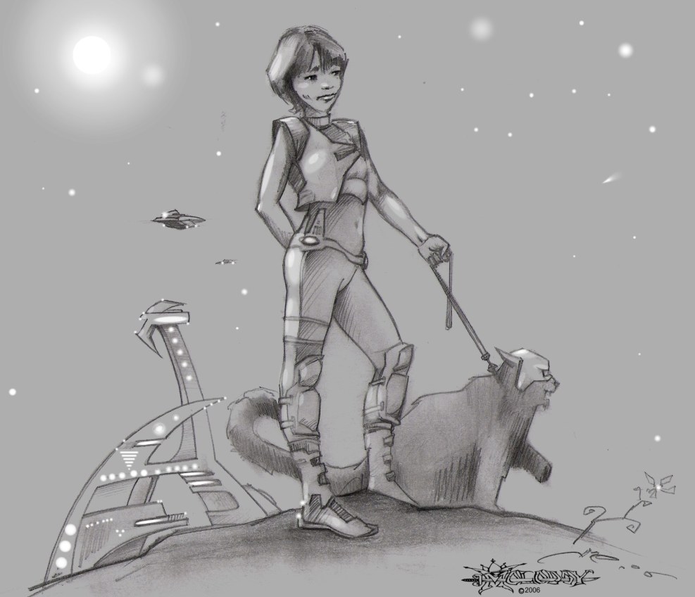 Naked woman from the future