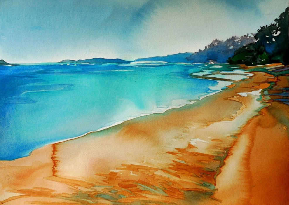 Sea of ​​the beach of the girl