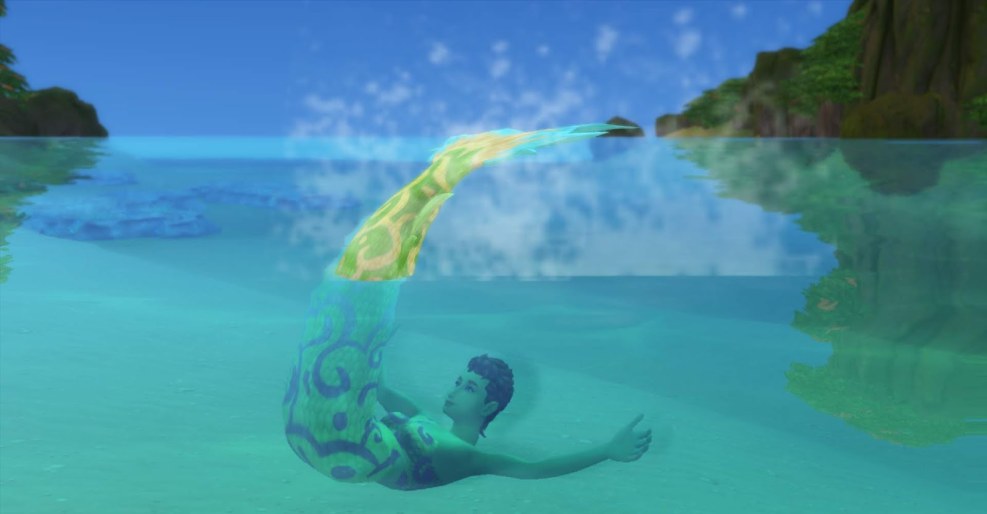 The girl is drowning