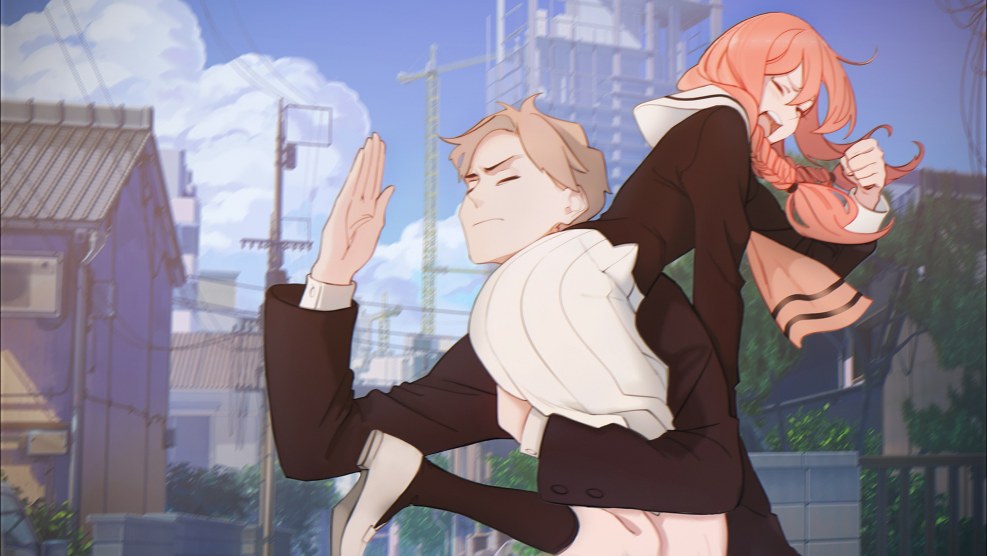 Passionate kiss on the couch