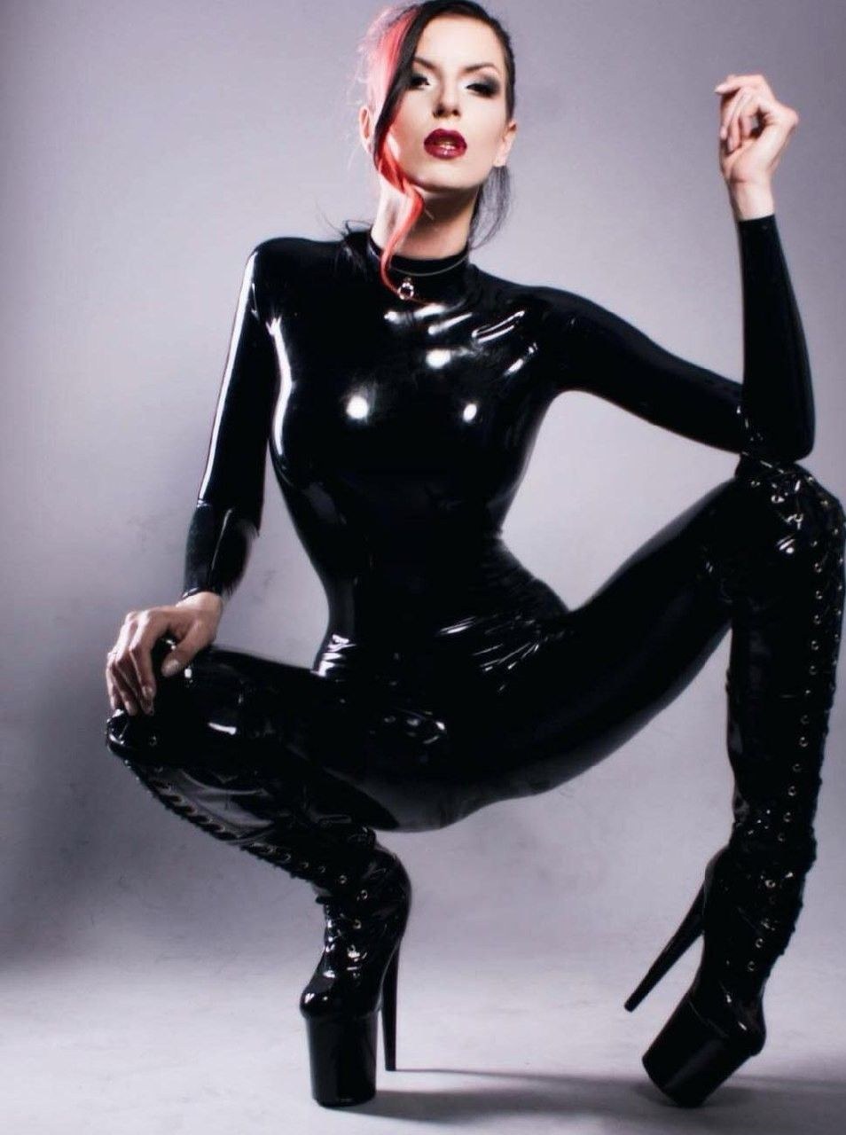 Jenna Coleman in latex