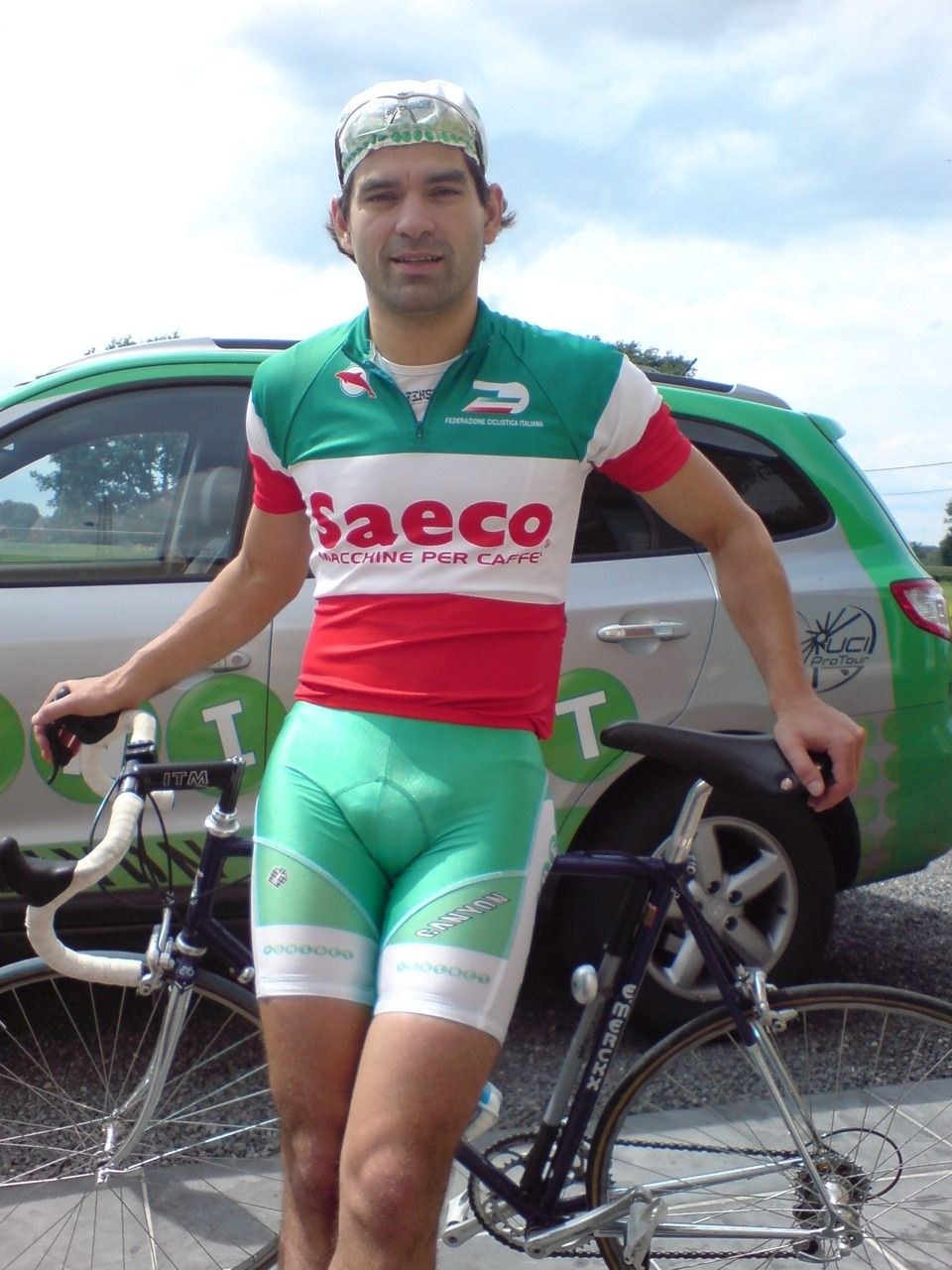 Girl in a tight -fitting overalls